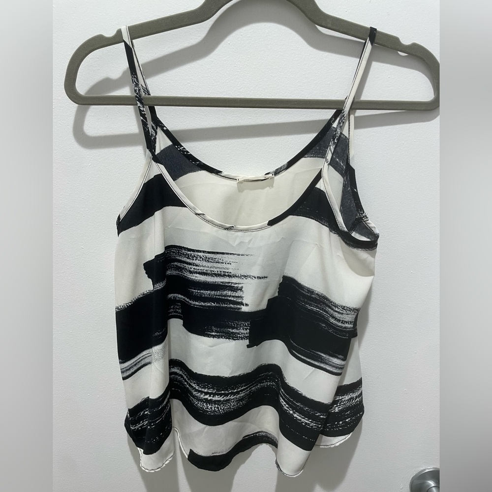Soprano Black and White Brushstroke Camisole